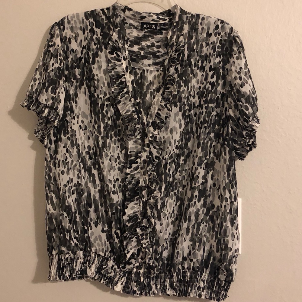 Apt 9 Blouse with Ruffled Trim